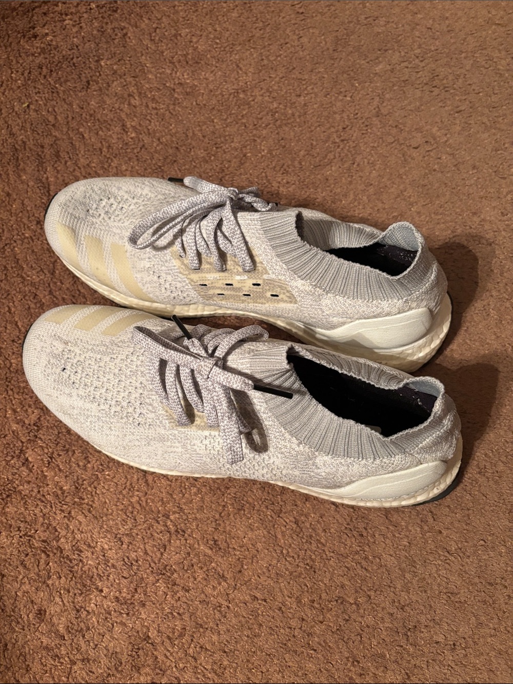adidas Ultraboost Knit Slip-On Sneakers - Light Grey and Off-White - Picture 2 of 6